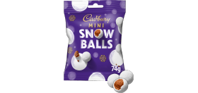 Cadbury Mini Snow Balls Chocolate Bag 74g
