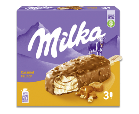 Milka Caramel Crunch Stieleis 3x90ml