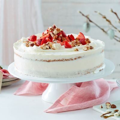 Cheesecake aux fraises et au croquant