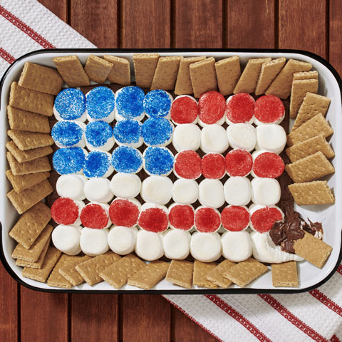 Red, White and Blue S'more Dip