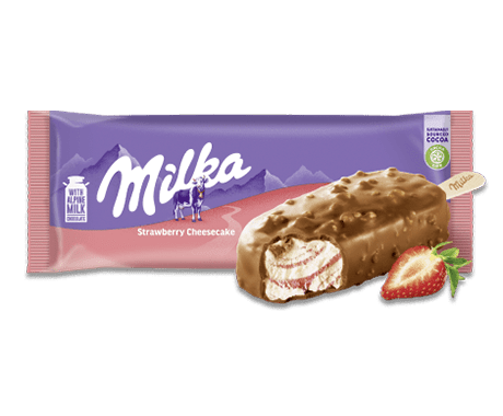 Milka Strawberry Cheesecake Stieleis für Unterwegs 90ml