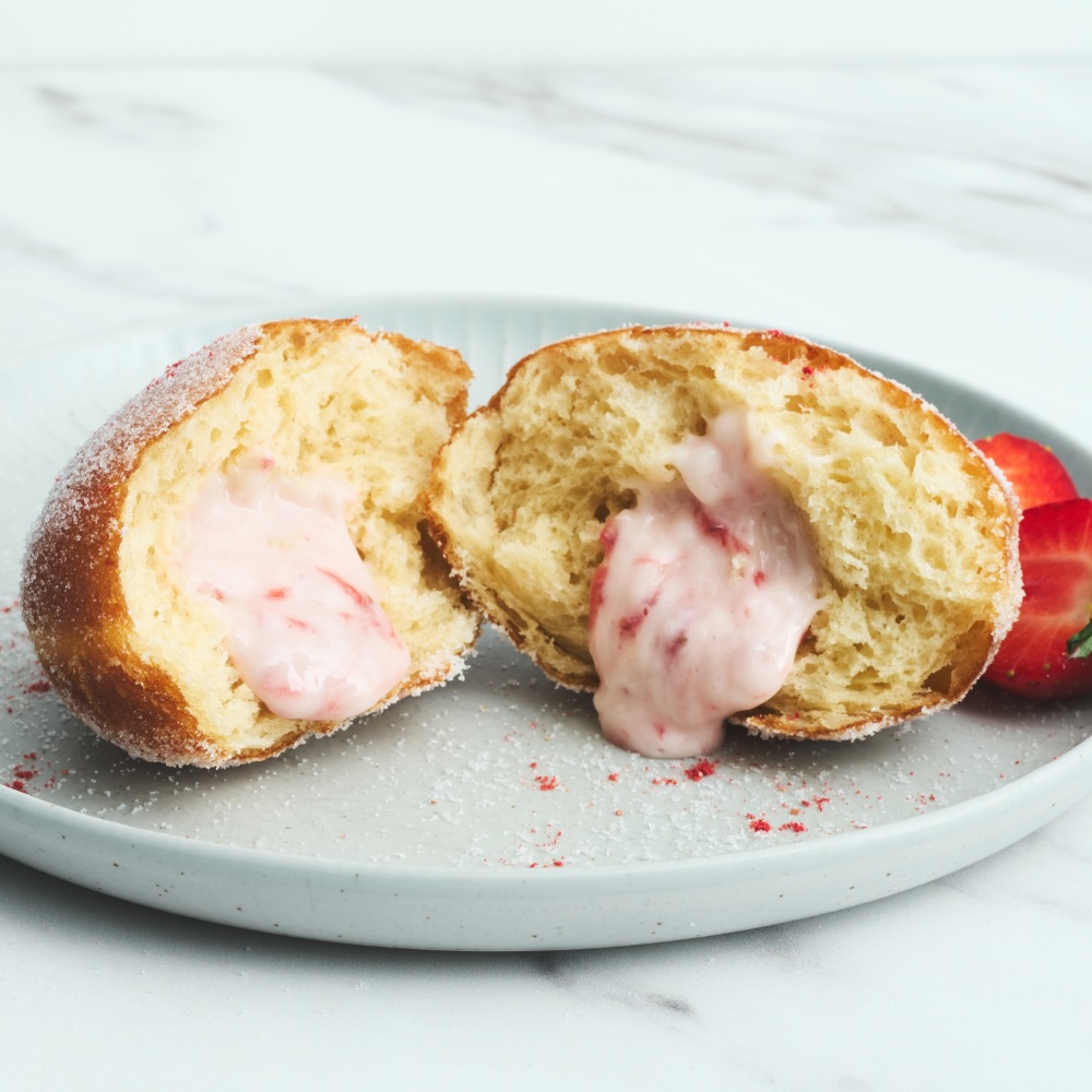 Strawberry Cheesecake Stuffed Doughnuts with Philadelphia®