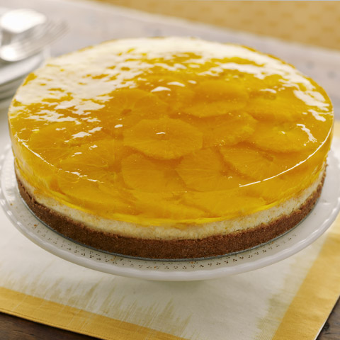 Citrus-Gelatin Layered Cheesecake