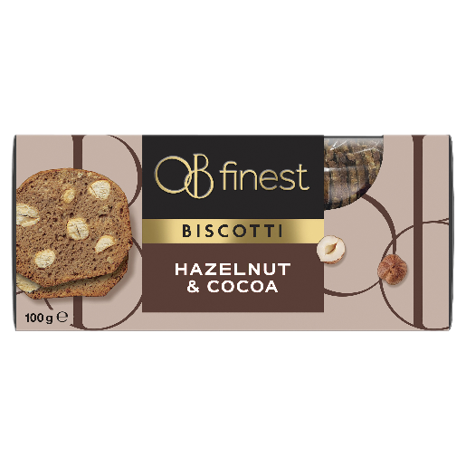 OB Finest Biscotti Hazelnut & Cocoa 100g
