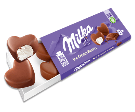 Milka Eiskonfekt-Herzen für unterwegs 8x10ml