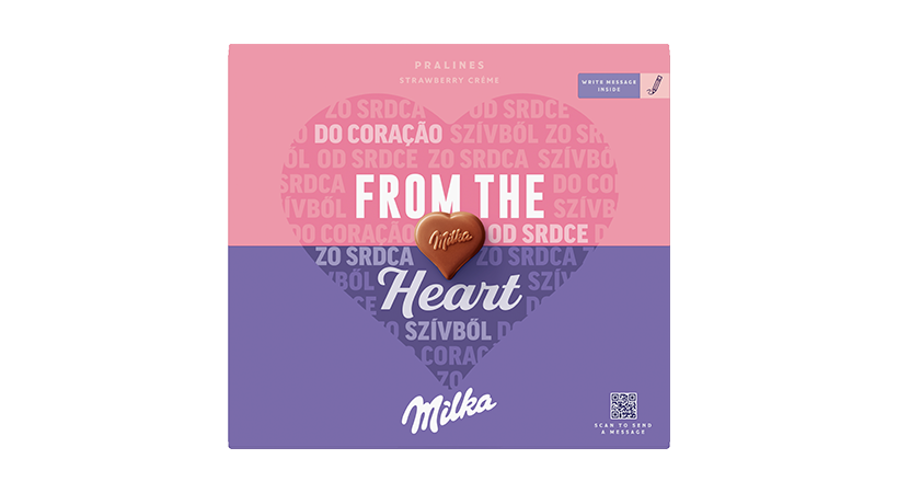 Milka From The Heart Bonboniéra, Jahodová Příchuť 110G