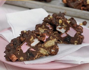 Rocky Road Clusters with Crunchie Bits
