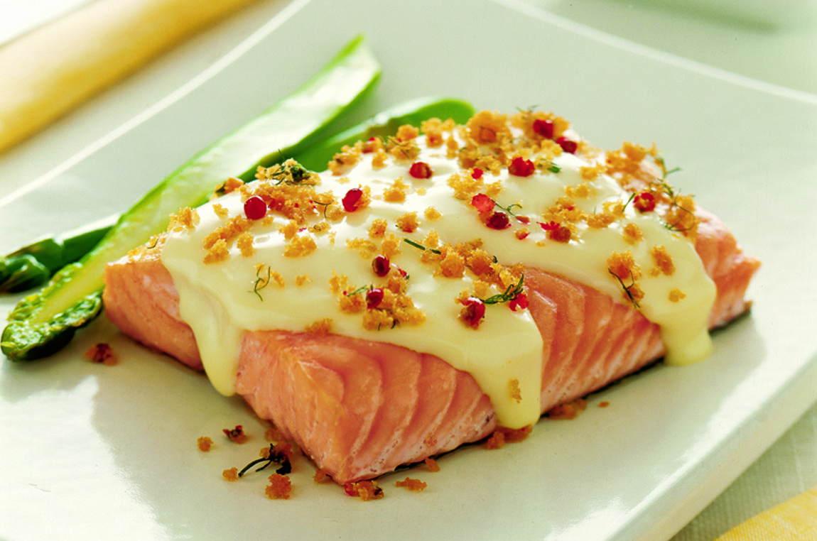 Trancio di salmone al pepe rosa senza lattosio