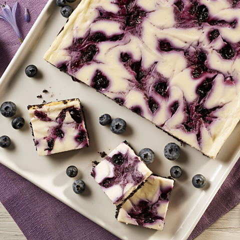 Blueberry-Swirl OREO Cheesecake