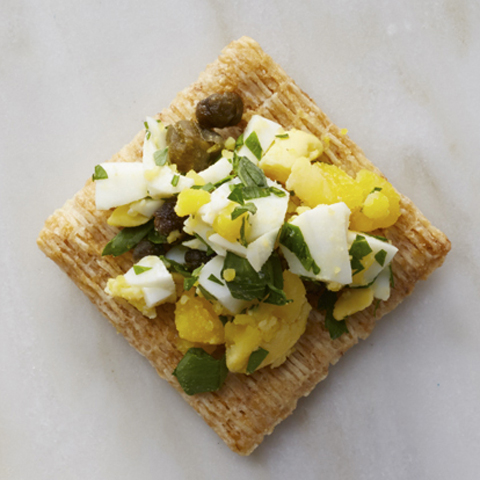 TRISCUIT Egg Bites with Capers
