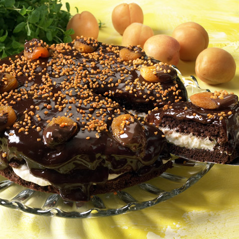 Sjokoladekake med aprikoskrem