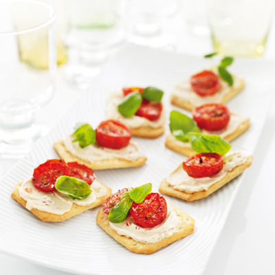 En-cas d'été aux tomates & basilic