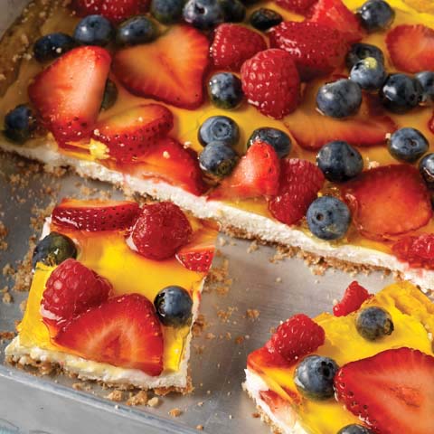Triple-Berry Cheesecake Squares