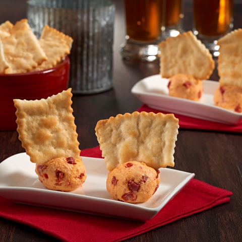 Bite Sized Pimento Cheese Balls and RITZ Chips