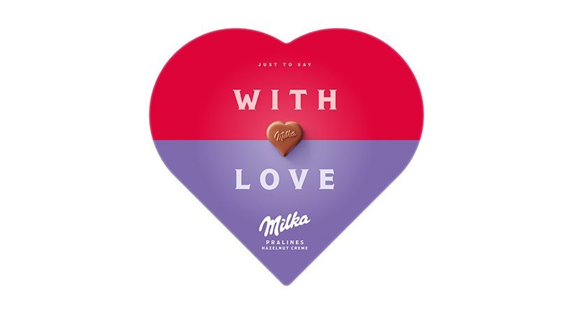 Milka I Love Milka bonboniéra, lískooříšková náplň 44g