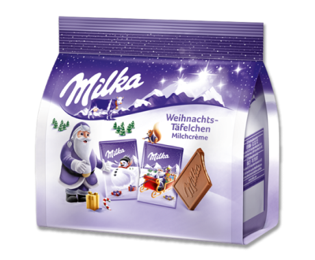 Milka Weihnachts-Täfelchen Milchcrème 150g