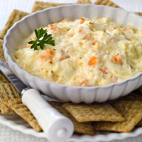 TRISCUIT avec tartinade à l'ail et aux crevettes