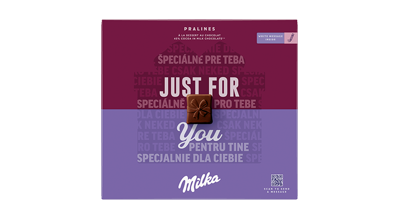 Milka Just For You bonboniéra, kakaová náplň 110g