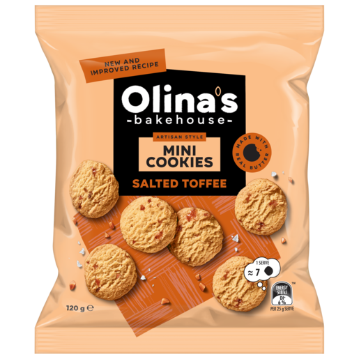 Olina's Bakehouse Mini Cookies Salted Toffee 120g