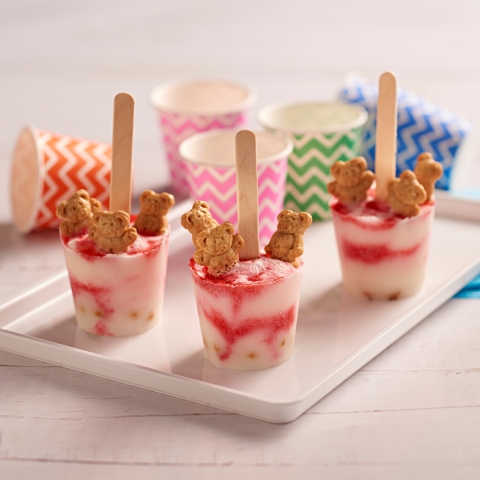 Strawberry Swirl Yogurt Pops