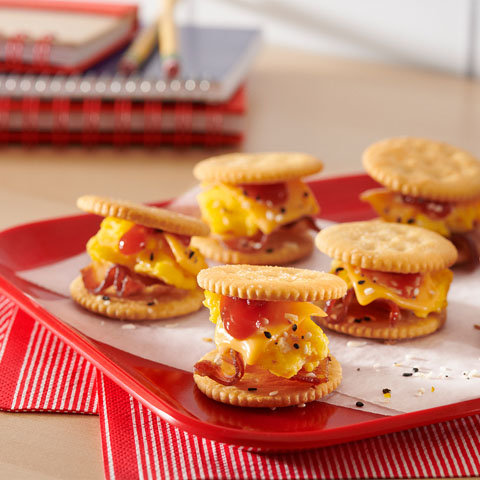 Bacon, Egg and Cheese Everything RITZ Sandwich