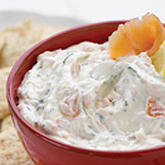 FINS AU BLÉ avec trempette au saumon fumé