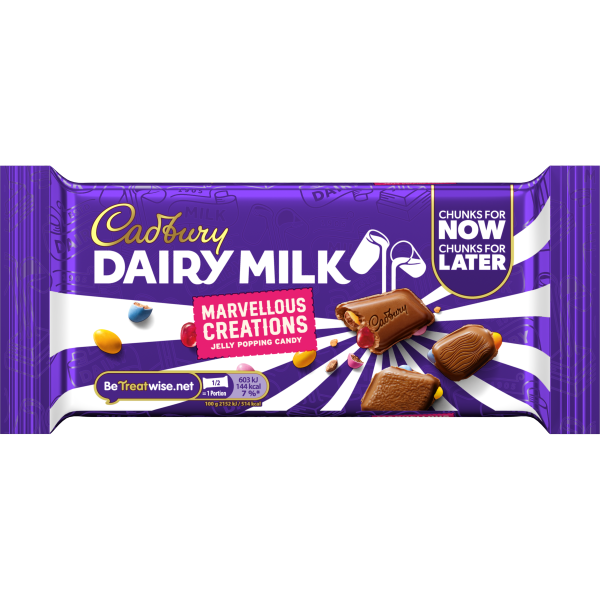 CADBURY DAIRY MILK MARVELLOUS CREATION JELLY POPPING CANDY 56G
