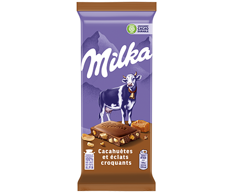 Milka Cacahuetes Et Eclats Croquants 90G