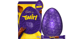 Cadbury Large chocolate Easter Egg with Twirl chocoalte bar, 171g