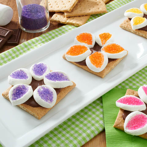 Open Face Flower S'mores