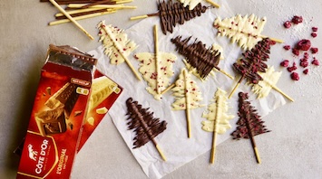 Chocolade lolly’s op Mikado stokjes