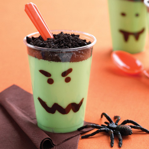 Scary Pudding Cups