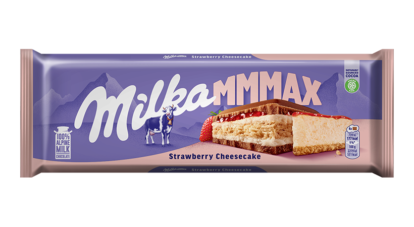 Milka Mmmax Strawberry Cheesecake 300g