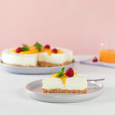 Mango-Himbeer-Cheesecake