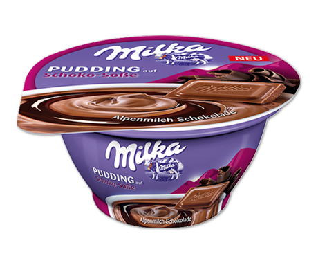 Pudding auf Schoko-Soße 150g