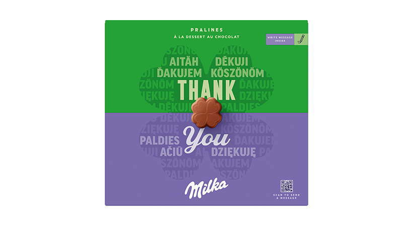 Milka Thank You bonboniéra, kakaová náplň 110g