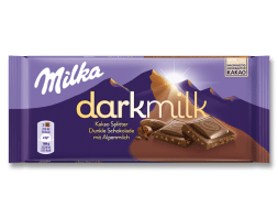 Milka Darkmilk Kakao Splitter Dunkle Schokolade mit Alpenmilch 85g