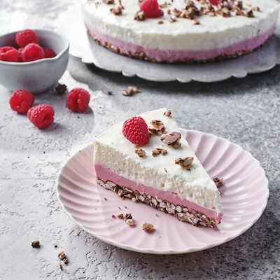 Himbeer-Puffreis-Cheesecake