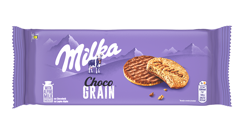 Milka Choco Grain Biscuiți Cereale și ciocolată 126g