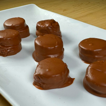 Mini bananos cubiertos con Milka