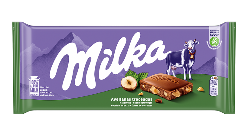 Milka Avellanas Troceadas 125g