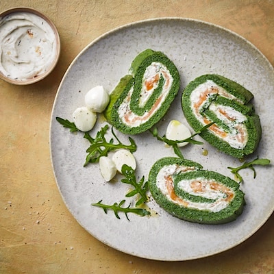 Roulé épinards et saumon