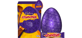 Cadbury Large chocolate Easter Egg with Crunchie bars, 167g