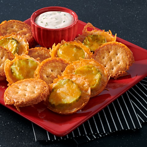 Cheesy RITZ Pickle Chips