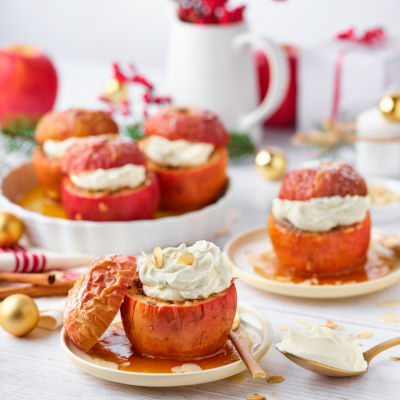 Bratapfel mit Philadelphia Topping