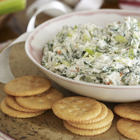 RITZ avec trempette classique aux épinards