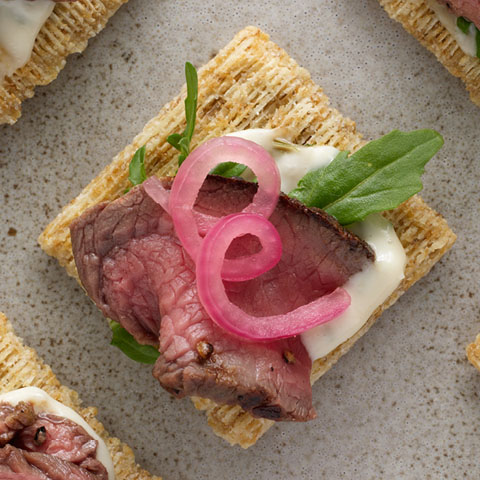 Steak, Aioli & Pickled Onion Toppers