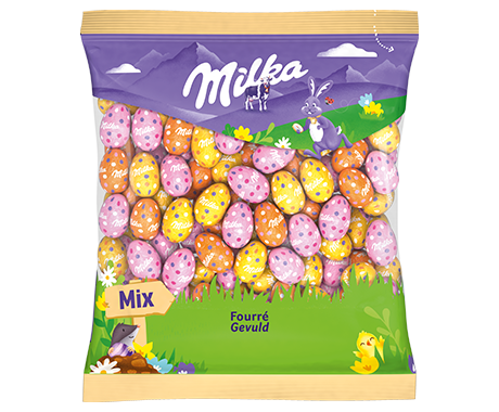 Mix Gevuld/Fourré 1Kg (Praliné Croquant-Wit/Blanc Praliné-Melk Crème/Tendre Au Lait)