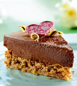 Annes kake med mandelbunn og sjokolademousse