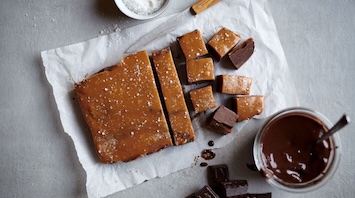 Fudge au chocolat et caramel salé